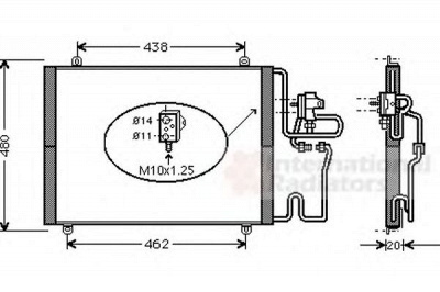 VAN WEZEL 43005248 -  Конденсатор, кондиционер